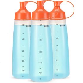 3pcs; Condiment Squeeze Bottles; Plastic Condiment Squeeze Bottles With Squeeze Top; Sauce Squeeze Bottles For Sauces; Kitchen Supplies (Quantity: 3)